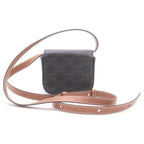 Celine Mini Claude Triomphe Shoulder Bag Brown Leather — view 2
