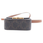 Celine Mini Claude Triomphe Shoulder Bag Brown Leather — view 4