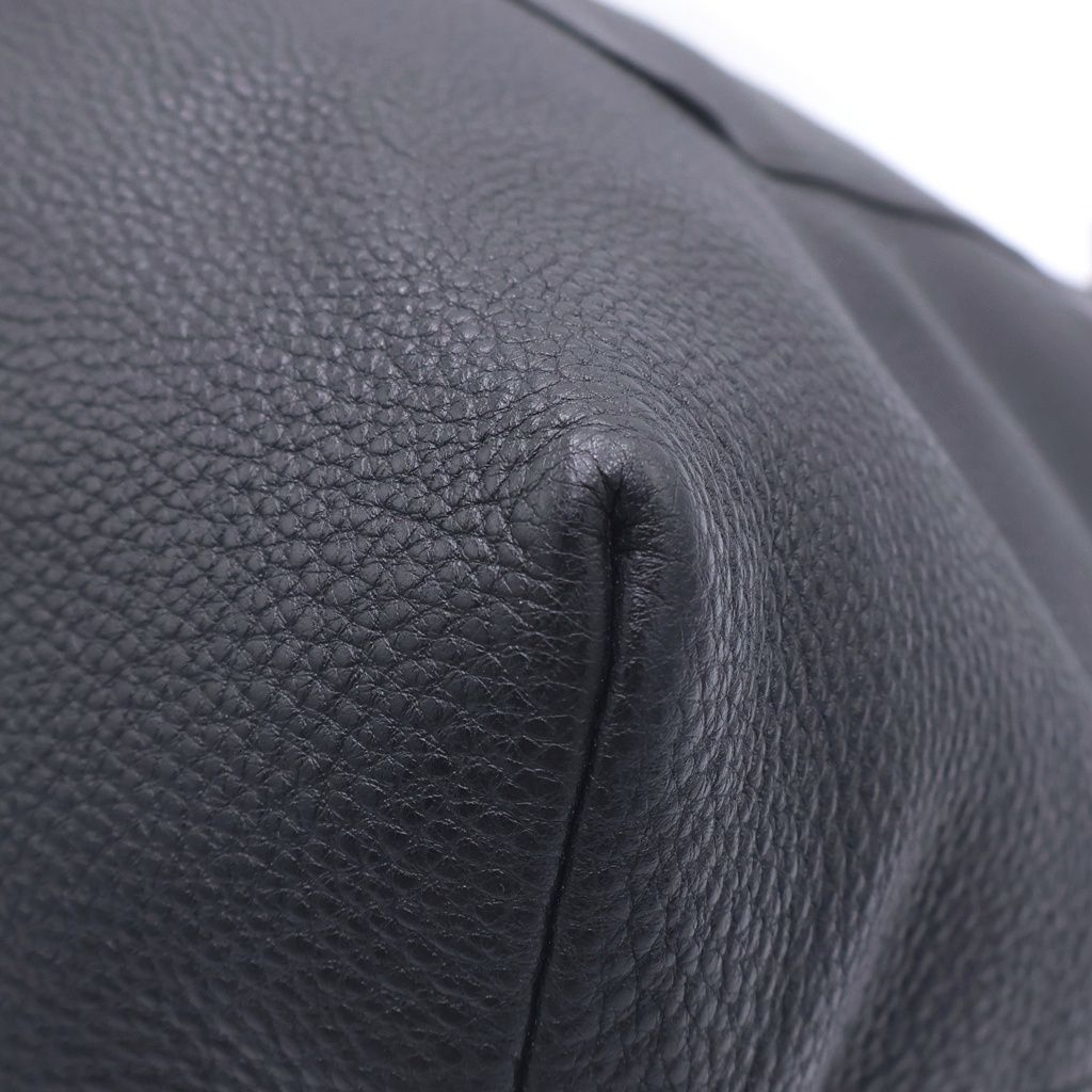 Prada Vitello Daino Leather Tote Shoulder Bag Black — view 5