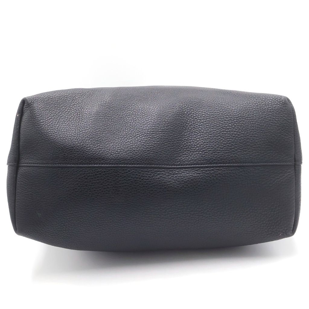Prada Vitello Daino Leather Tote Shoulder Bag Black — view 4