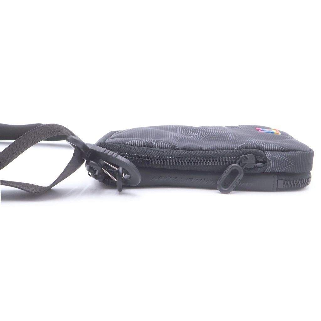 Louis Vuitton Double Phone Pouch Monogram Nylon Shoulder Bag Black — view 3