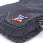 Louis Vuitton Double Phone Pouch Monogram Nylon Shoulder Bag Black — view 5