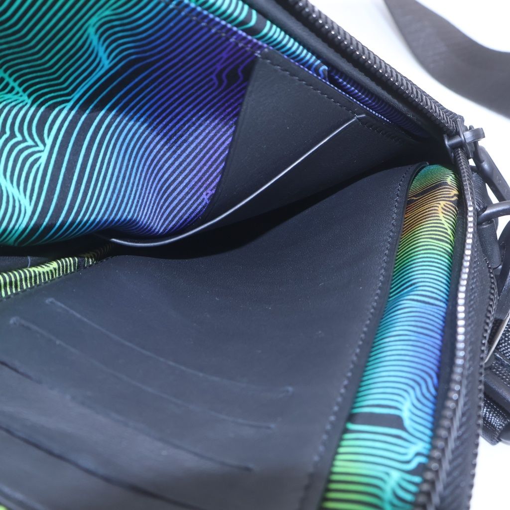 Louis Vuitton Double Phone Pouch Monogram Nylon Shoulder Bag Black — view 8