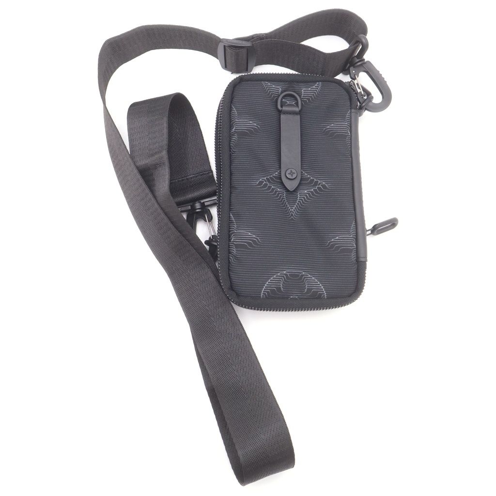 Louis Vuitton Double Phone Pouch Monogram Nylon Shoulder Bag Black — view 2