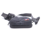 Louis Vuitton Double Phone Pouch Monogram Nylon Shoulder Bag Black — view 4