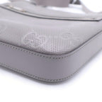 Gucci GG Embossed Leather Shoulder Bag Gray — view 5