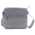 Gucci GG Embossed Leather Shoulder Bag Gray
