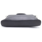 Louis Vuitton Taiga Slim Briefcase Business 2-Way Shoulder Bag Black Leather — view 4