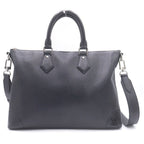 Louis Vuitton Taiga Slim Briefcase Business 2-Way Shoulder Bag Black Leather
