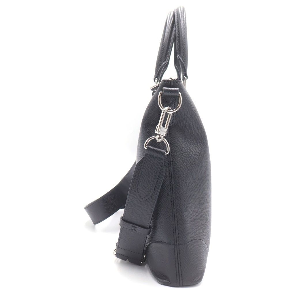 Louis Vuitton Taiga Slim Briefcase Business 2-Way Shoulder Bag Black Leather — view 3