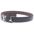 Louis Vuitton Pretty LV Reversible Belt Black Brown Silver
