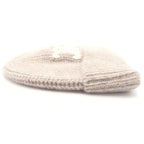 Celine Triomphe Seamless Cashmere Knit Hat Beige — view 3