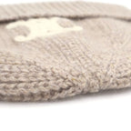 Celine Triomphe Seamless Cashmere Knit Hat Beige — view 6