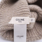 Celine Triomphe Seamless Cashmere Knit Hat Beige — view 7