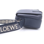Loewe Military Messenger XS Leather Logo Shoulder Bag Navy — view 3