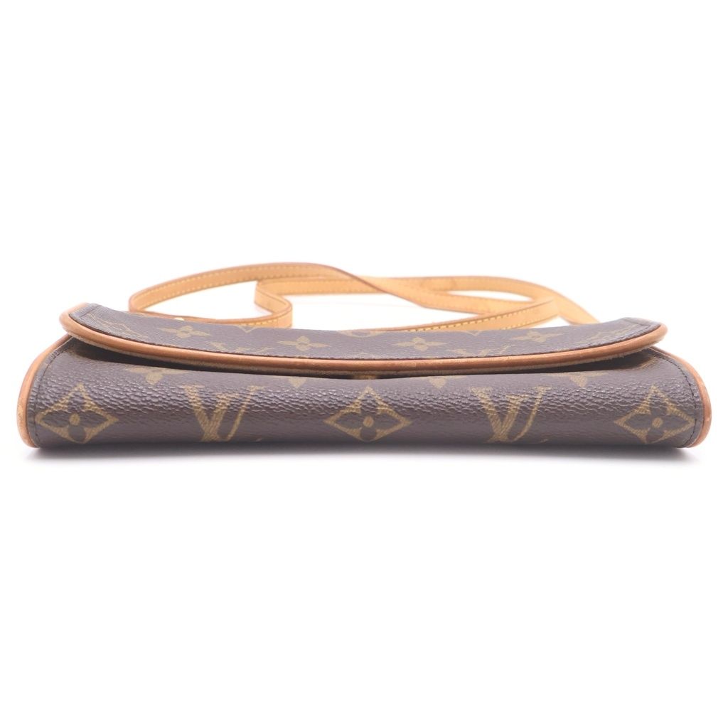 Louis Vuitton Monogram Pochette Twin PM Shoulder Bag Leather Brown — view 4