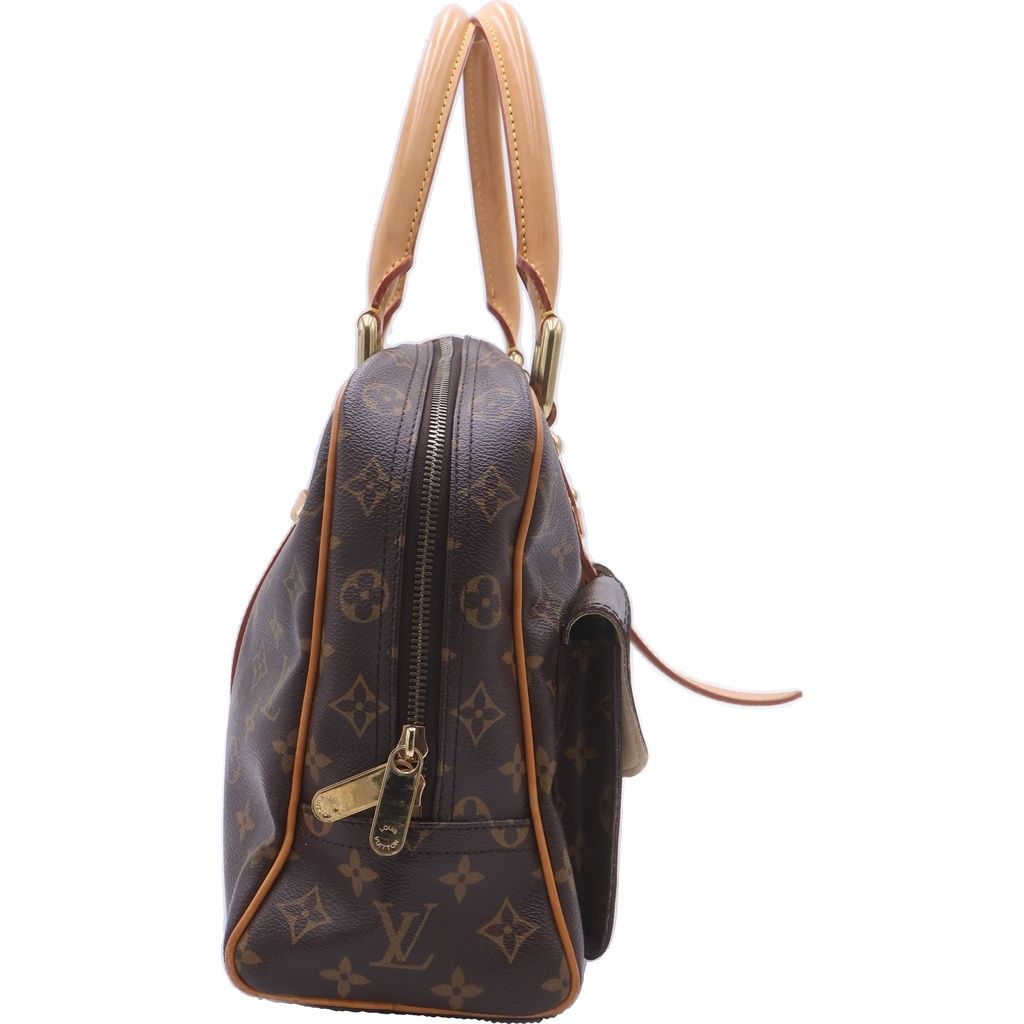 Louis Vuitton Monogram Manhattan GM Leather Handbag Brown — view 3