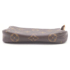 Louis Vuitton Monogram Mini Pochette Leather Pouch Brown — view 4