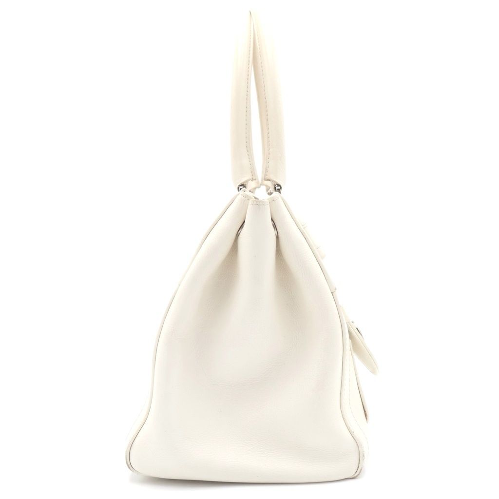 Dior Handbag White Leather Silver — view 3