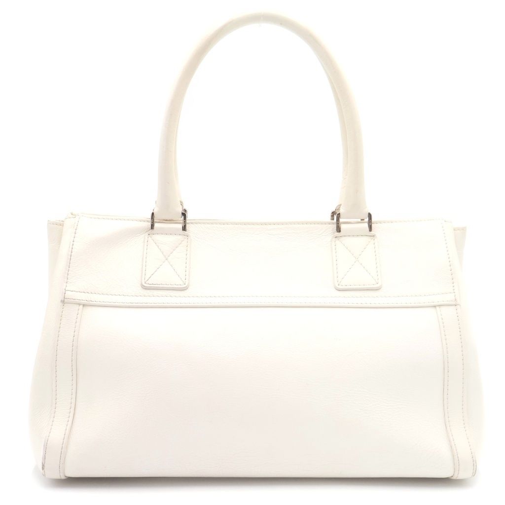Dior Handbag White Leather Silver — view 2
