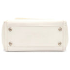 Dior Handbag White Leather Silver — view 4