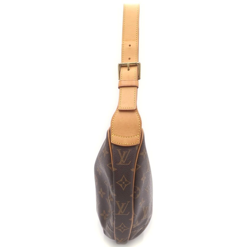 Louis Vuitton Monogram Croissant MM Shoulder Bag Brown Leather Gold — view 3