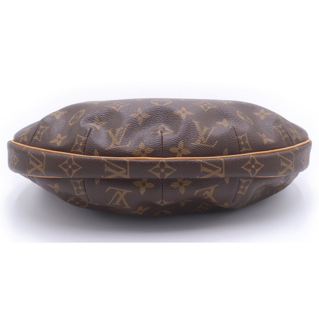 Louis Vuitton Monogram Croissant MM Shoulder Bag Brown Leather Gold — view 4