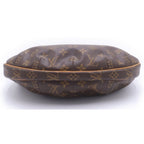 Louis Vuitton Monogram Croissant MM Shoulder Bag Brown Leather Gold — view 4