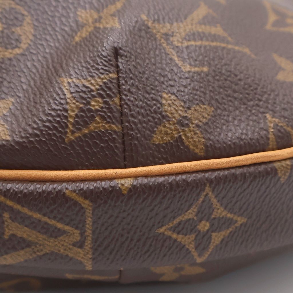 Louis Vuitton Monogram Croissant MM Shoulder Bag Brown Leather Gold — view 5
