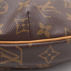 Louis Vuitton Monogram Croissant MM Shoulder Bag Brown Leather Gold — view 5