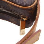 Louis Vuitton Monogram Croissant MM Shoulder Bag Brown Leather Gold — view 7
