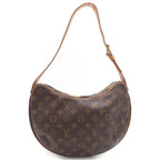 Louis Vuitton Monogram Croissant MM Shoulder Bag Brown Leather Gold — view 2