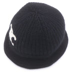 Celine Triomphe Crochet Cashmere Bucket Hat Black — view 6