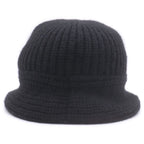 Celine Triomphe Crochet Cashmere Bucket Hat Black — view 2