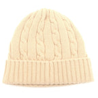 Celine Triomphe Cashmere Knit Hat Cable Beige — view 2