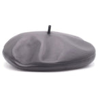 Dior Logo Plate Leather Beret Black — view 2