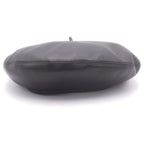 Dior Logo Plate Leather Beret Black — view 4