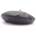 Dior Logo Plate Leather Beret Black