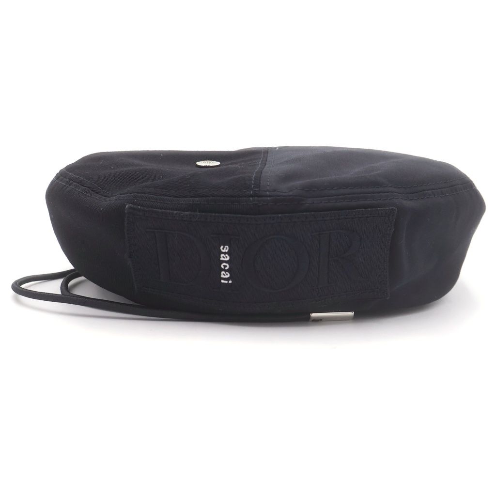 Dior Sacai Beret Cotton Faille Black — view 3