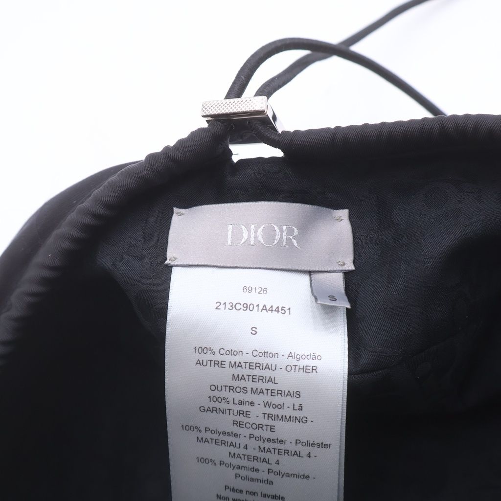 Dior Sacai Beret Cotton Faille Black — view 7