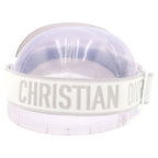 Dior Monsieur Club V1u Silver Mirror Effect Visor Sun Front Logo White — view 2