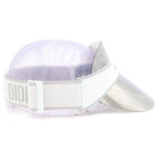 Dior Monsieur Club V1u Silver Mirror Effect Visor Sun Front Logo White — view 3