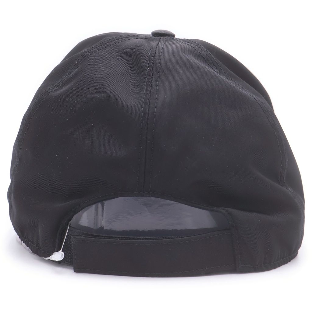 Prada Re-Nylon Logo Embroidery Baseball Cap Hat Black — view 2