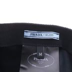 Prada Re-Nylon Logo Embroidery Baseball Cap Hat Black — view 7