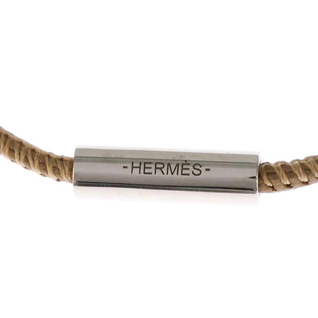 Hermes Equipe Buffalo Horn Pendant White Brown Beige — view 5