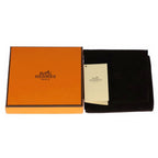 Hermes Rival Double Tour Leather Silver Studs Bracelet Bangle Black — view 6