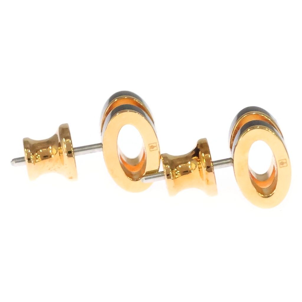 Hermes Pop Motif Gold Earrings Black — view 3