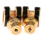 Hermes Pop Motif Gold Earrings Black — view 2