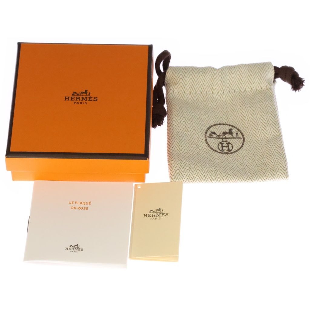Hermes Pop Motif Gold Earrings Black — view 6