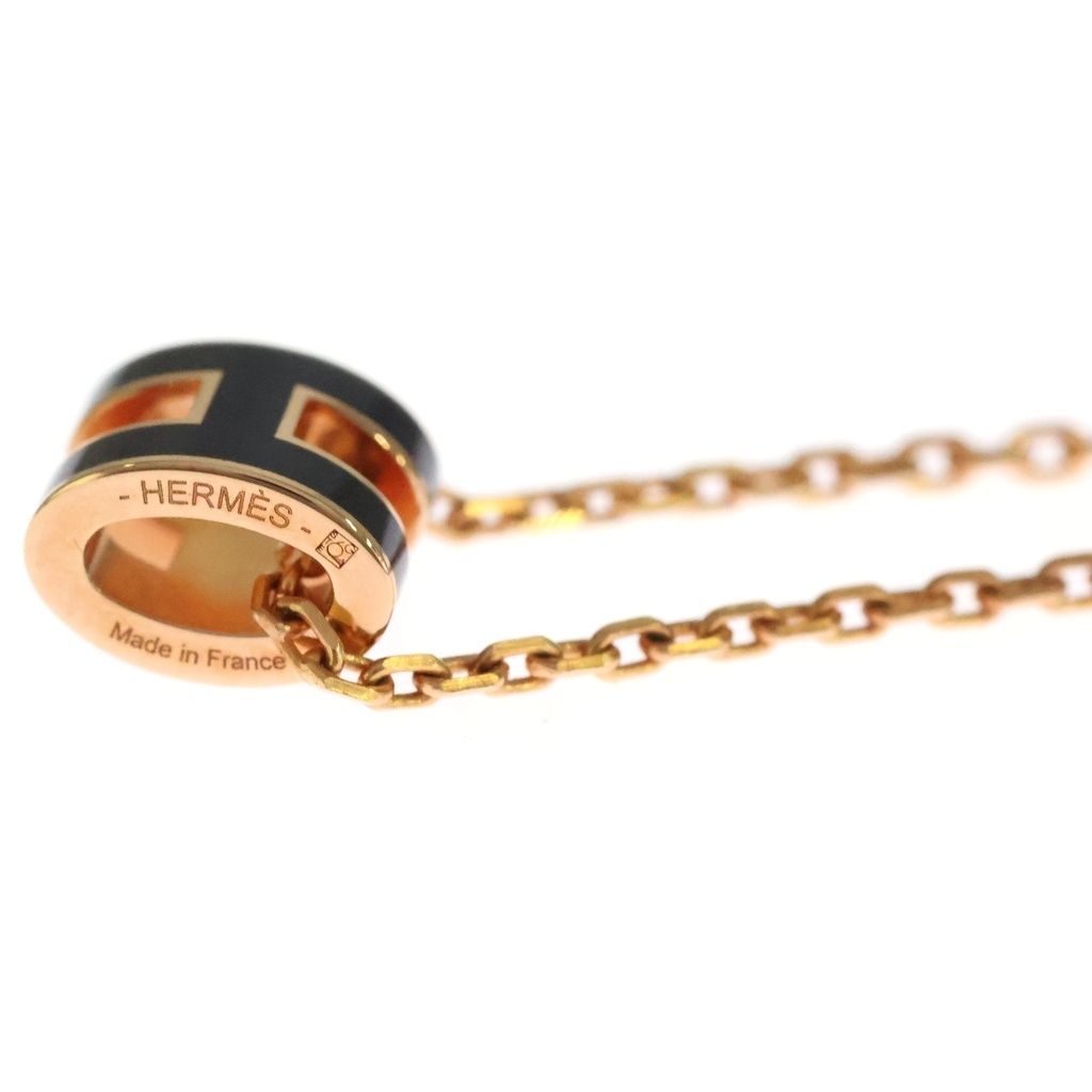 Hermes Pop Mini Motif Necklace Black Gold — view 5